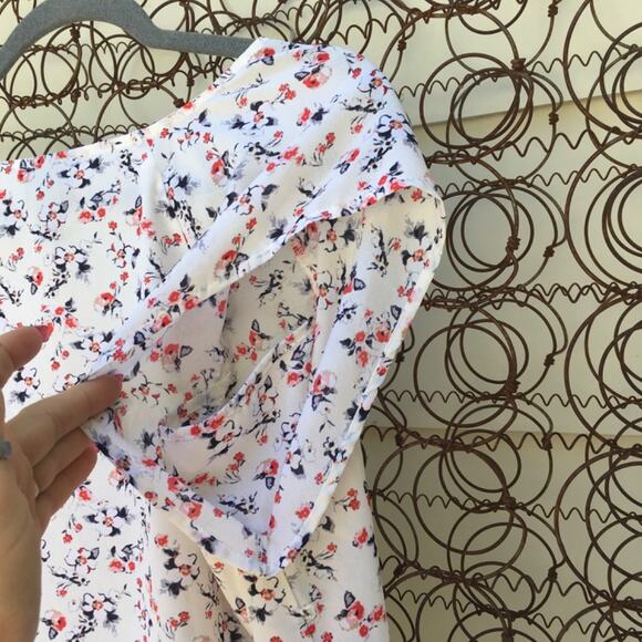 Motherhood Oh Baby short sleeve floral blouse slinky MEDIUM maternity - Picture 4 of 5